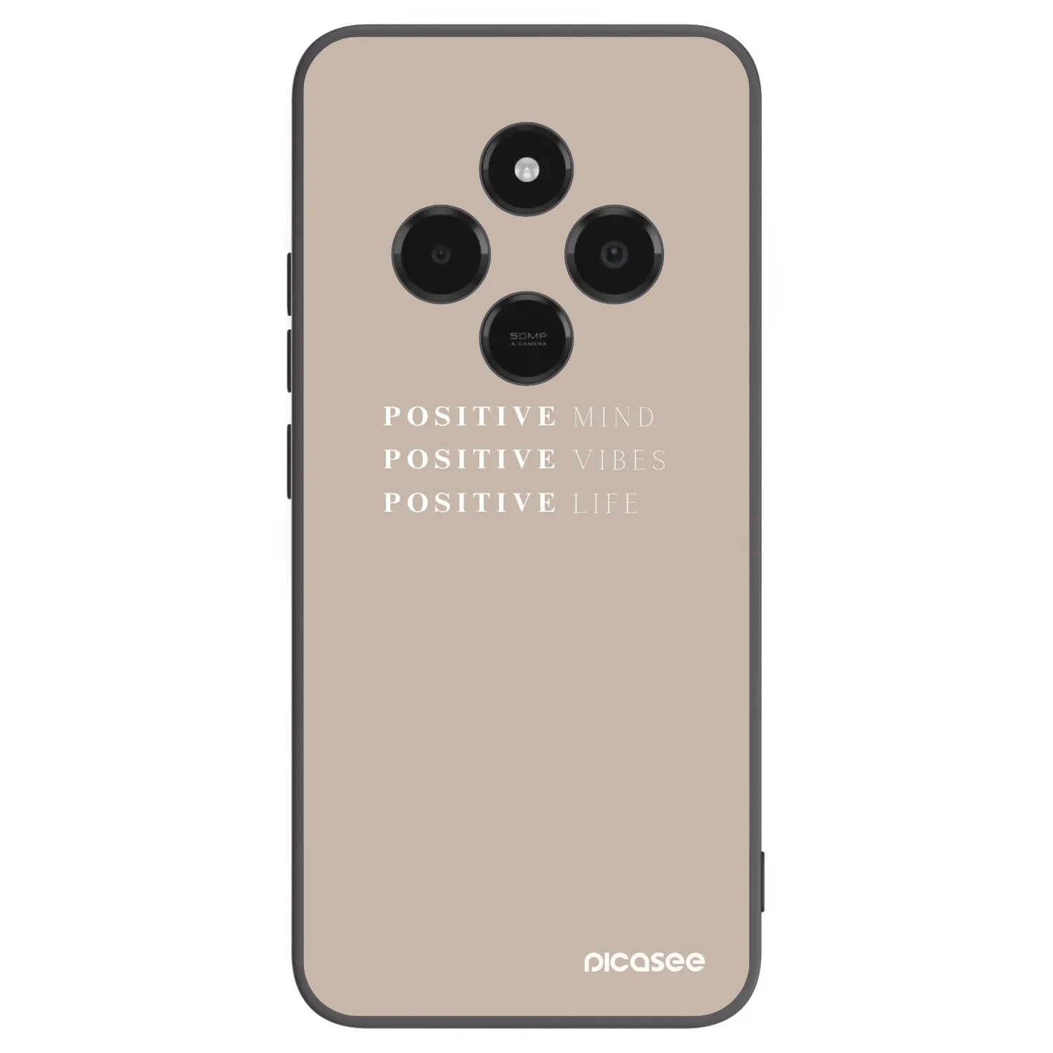 Picasee Μαύρη θήκη σιλικόνης για Xiaomi Poco C75 - Positive Vibes