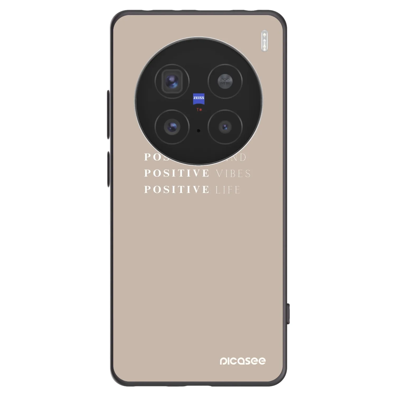 Picasee Μαύρη θήκη σιλικόνης για Vivo X200 Pro - Positive Vibes