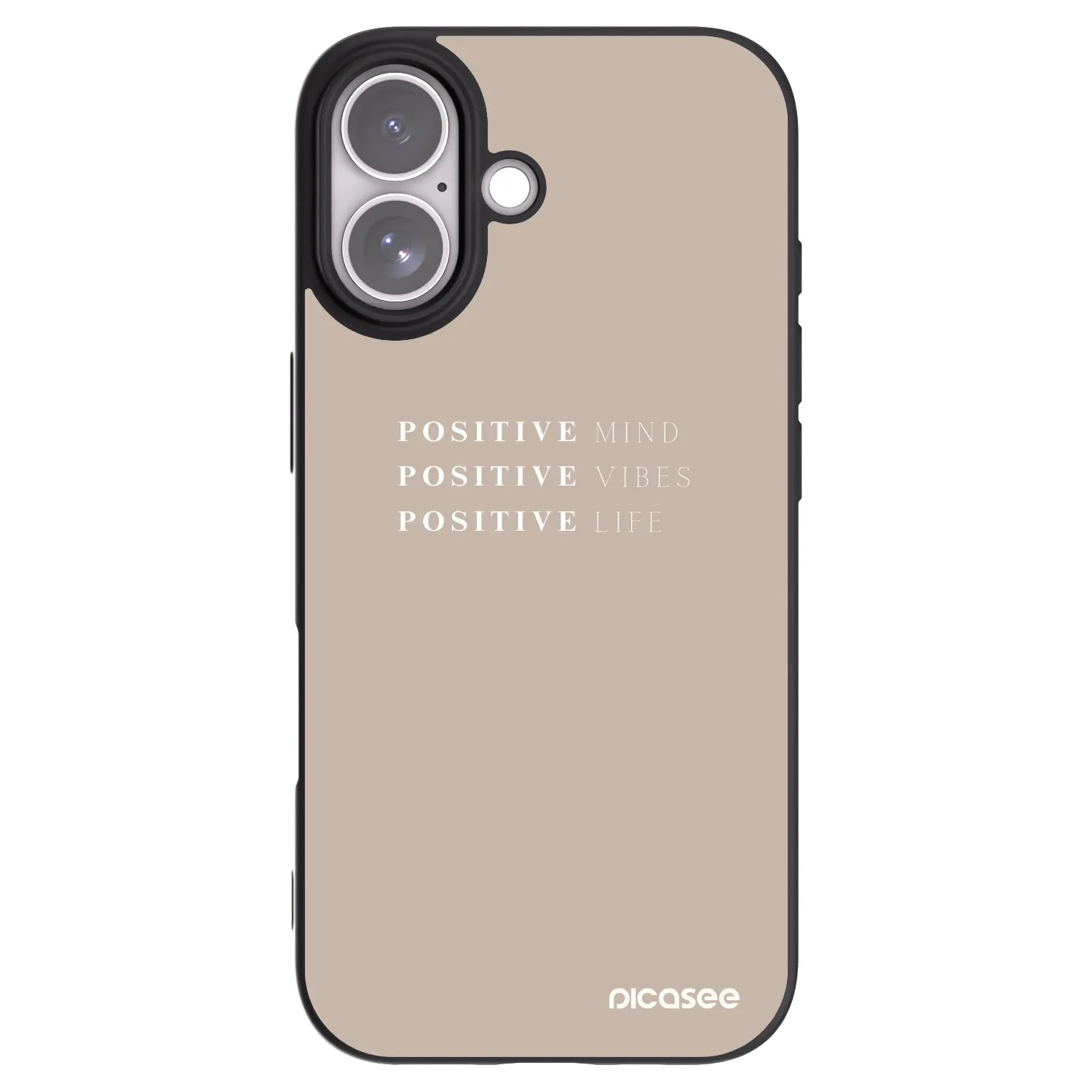 Picasee Μαύρη θήκη σιλικόνης για Apple iPhone 17 - Positive Vibes