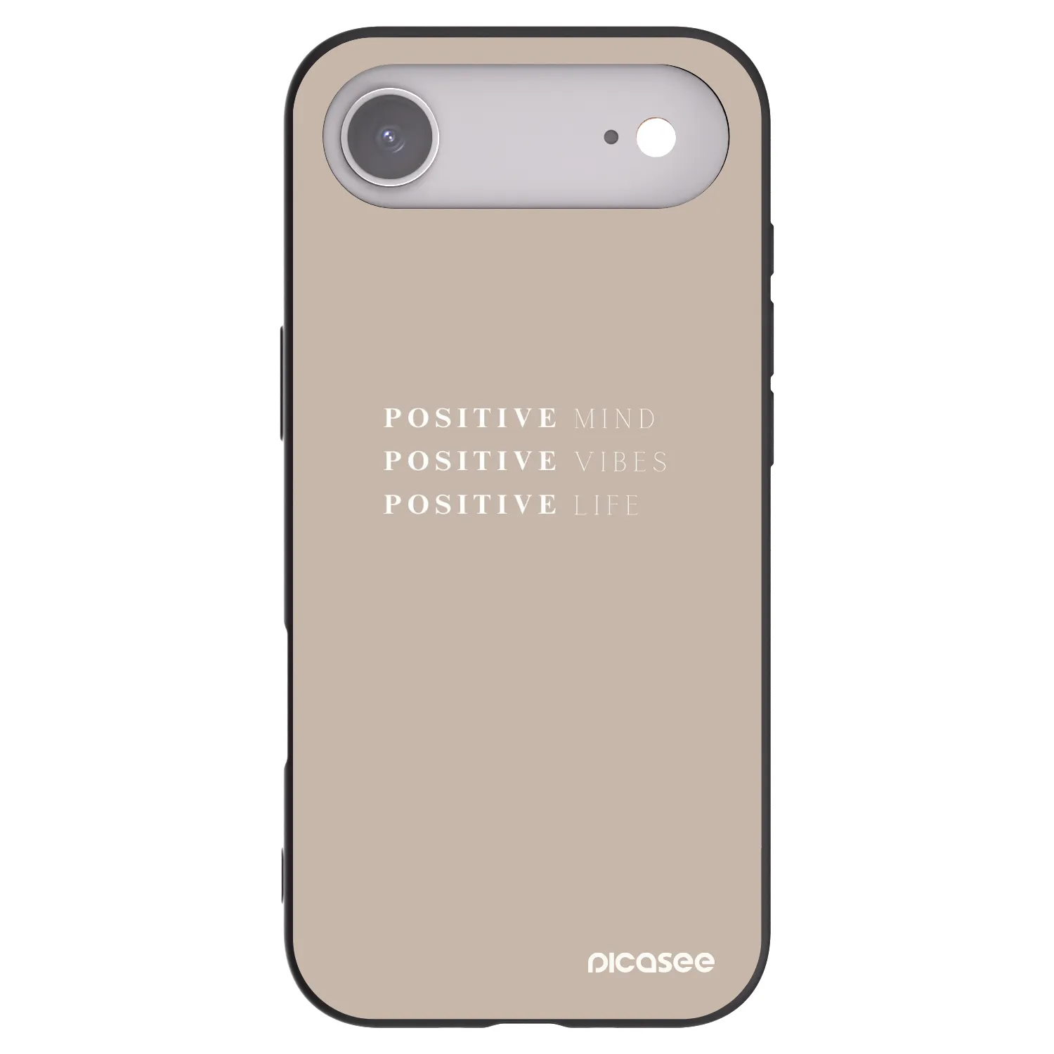 Picasee Μαύρη θήκη σιλικόνης για Apple iPhone Air - Positive Vibes