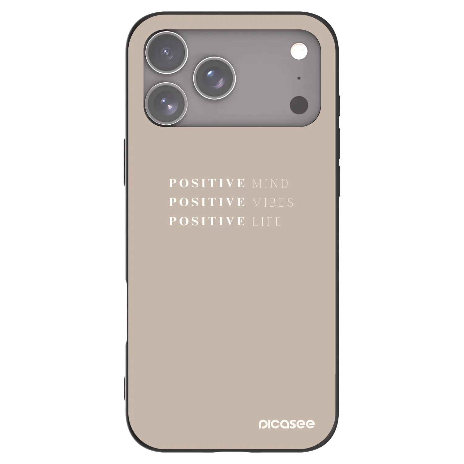 Picasee Μαύρη θήκη σιλικόνης για Apple iPhone 17 Pro Max - Positive Vibes