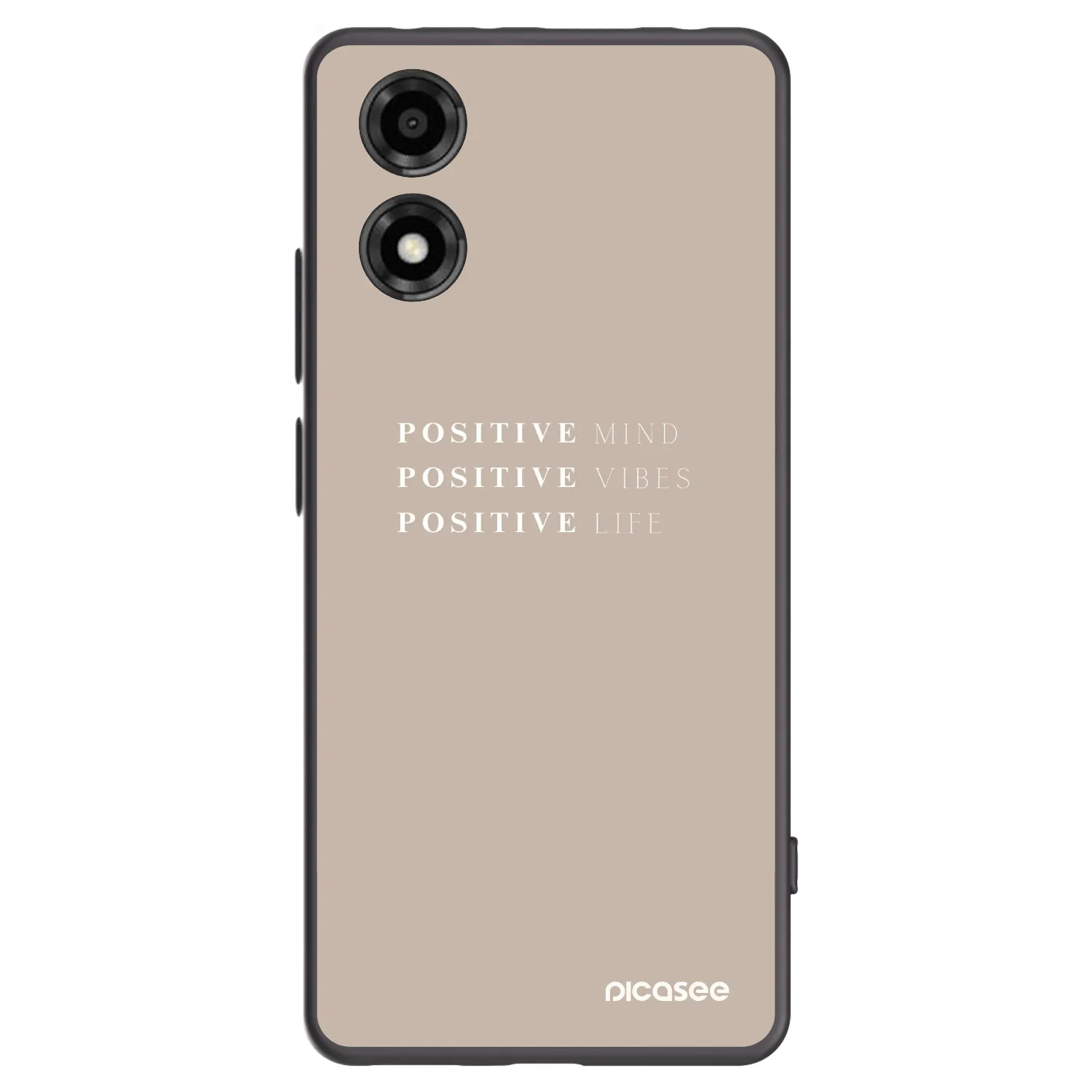 Picasee Μαύρη θήκη σιλικόνης για Motorola Moto E14 - Positive Vibes