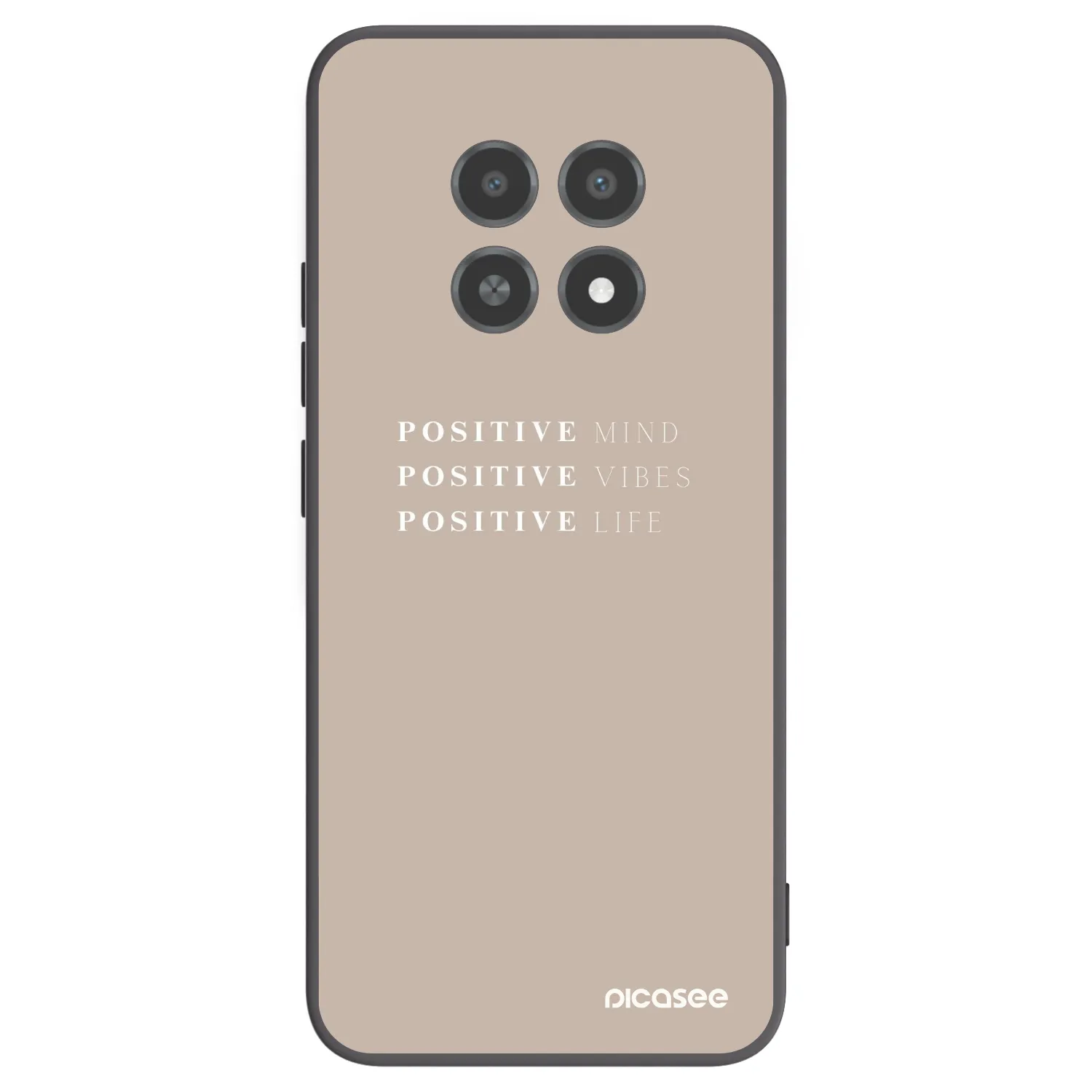 Picasee Μαύρη θήκη σιλικόνης για Realme 12X - Positive Vibes