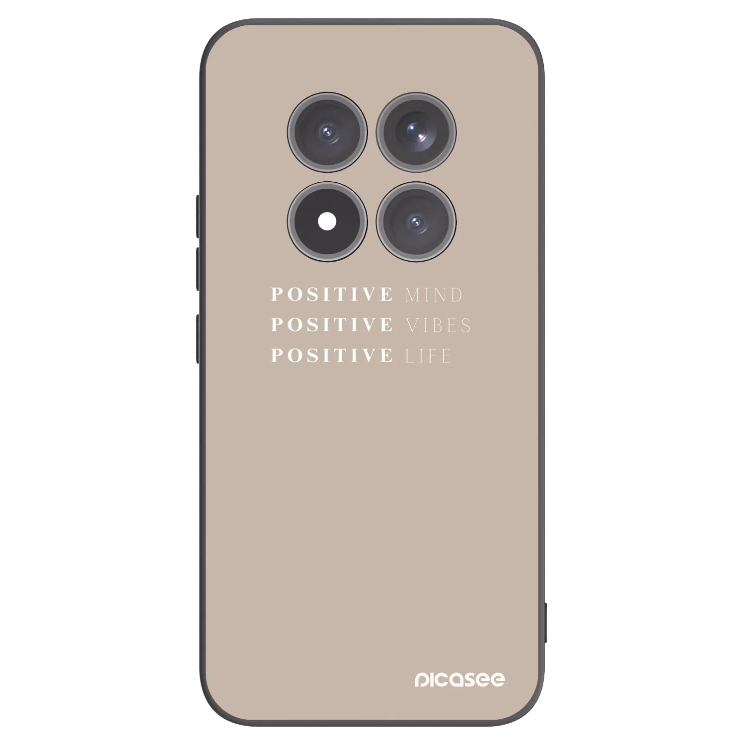 Picasee Μαύρη θήκη σιλικόνης για Xiaomi Redmi Note 15 Pro+ - Positive Vibes