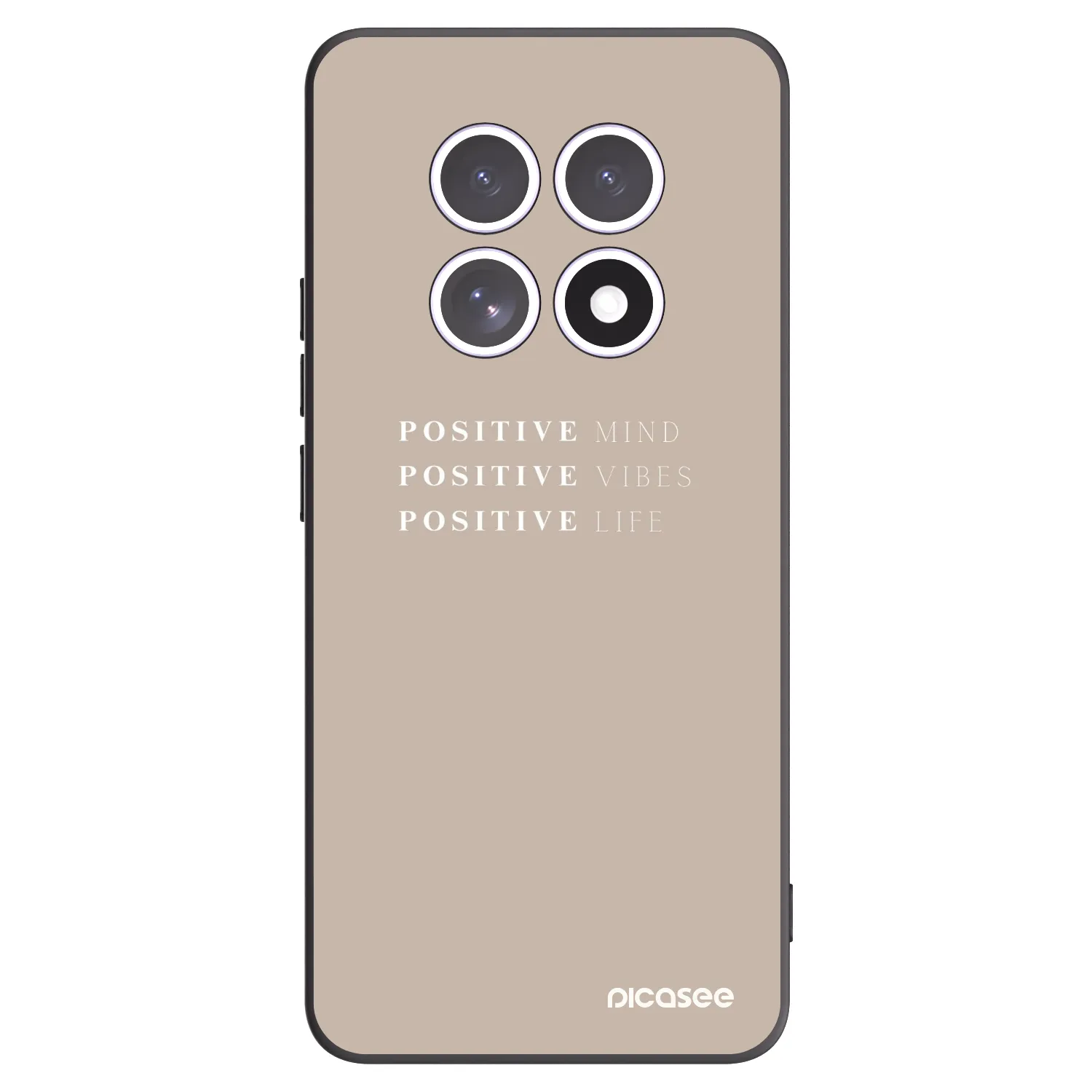 Picasee Μαύρη θήκη σιλικόνης για Xiaomi Redmi Note 15 - Positive Vibes