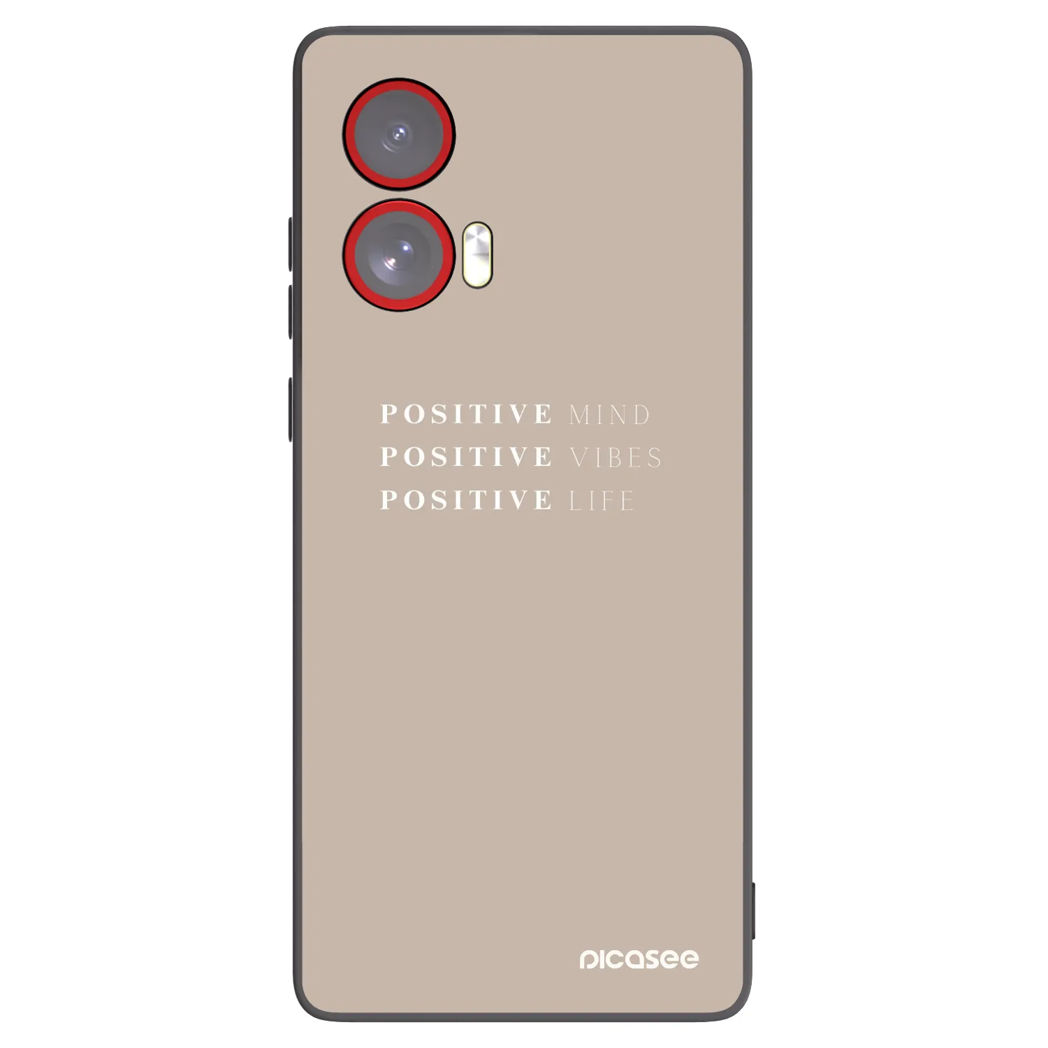 Picasee Μαύρη θήκη σιλικόνης για Motorola Edge 50 Fusion - Positive Vibes