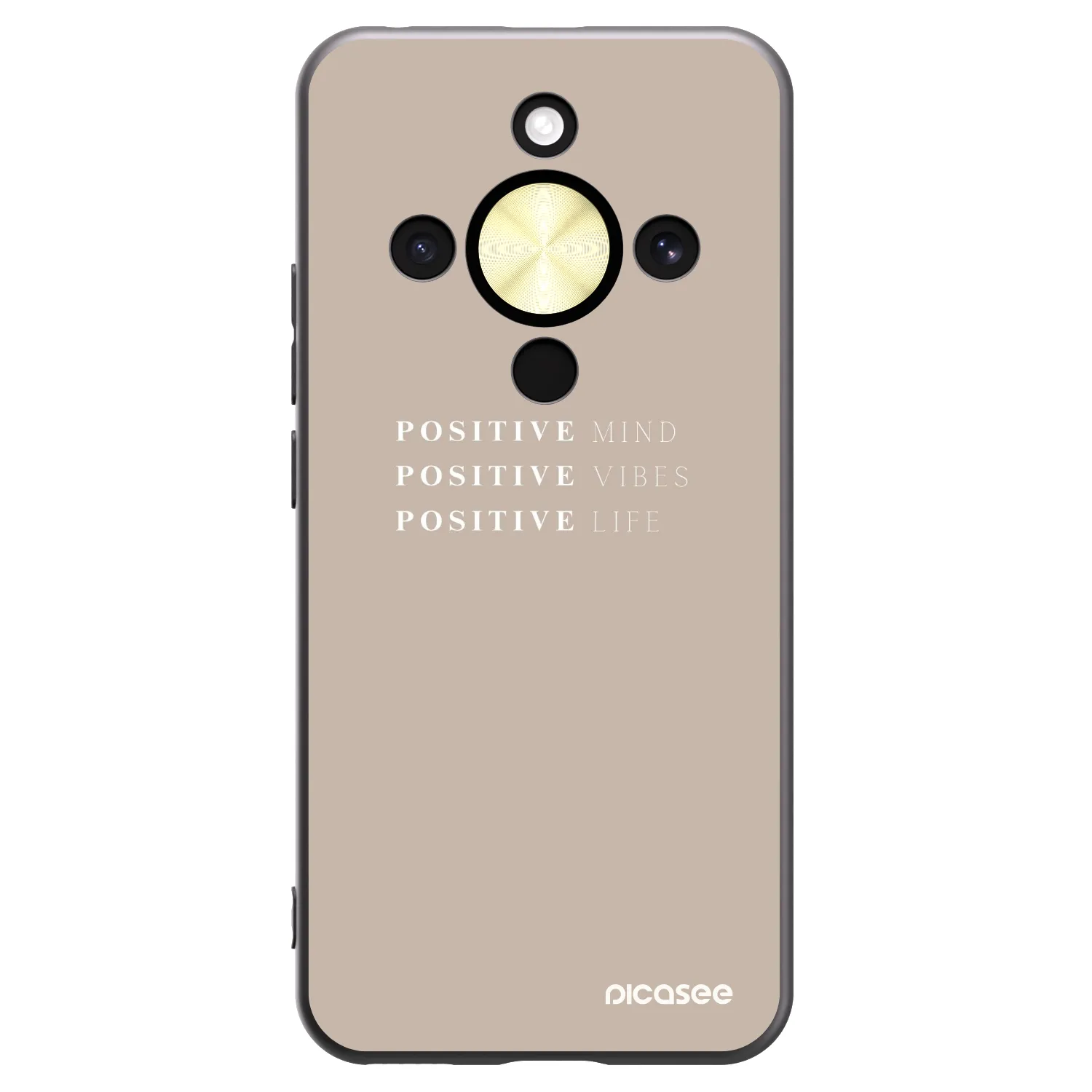 Picasee Μαύρη θήκη σιλικόνης για Honor Magic8 Lite 5G - Positive Vibes