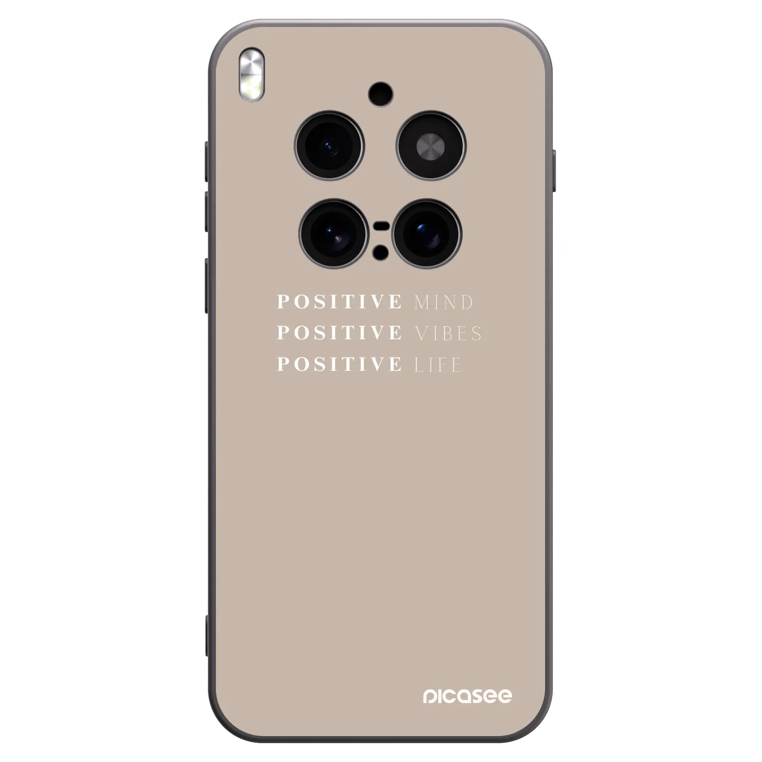 Picasee Μαύρη θήκη σιλικόνης για Vivo X300 Pro - Positive Vibes