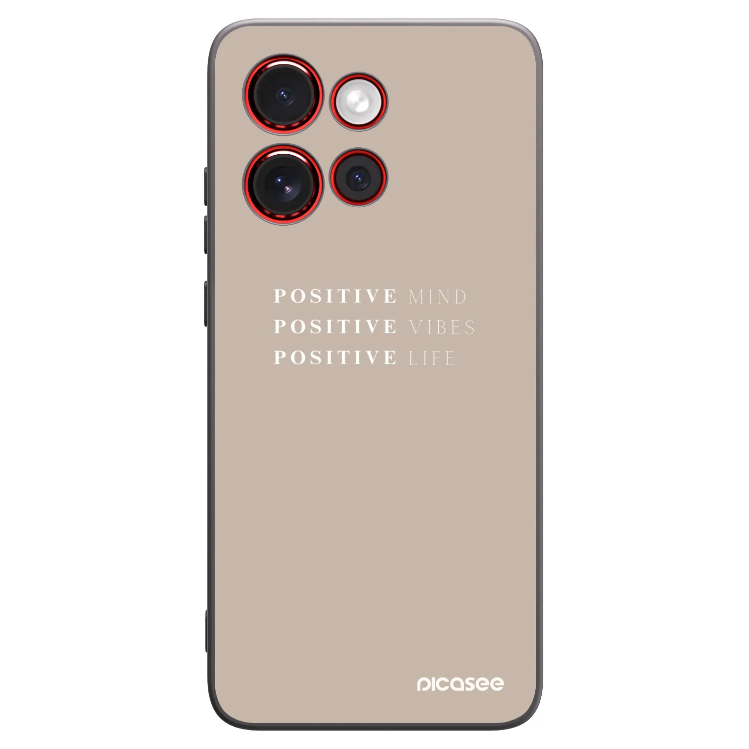 Picasee Μαύρη θήκη σιλικόνης για Motorola Edge 60 Neo 5G - Positive Vibes