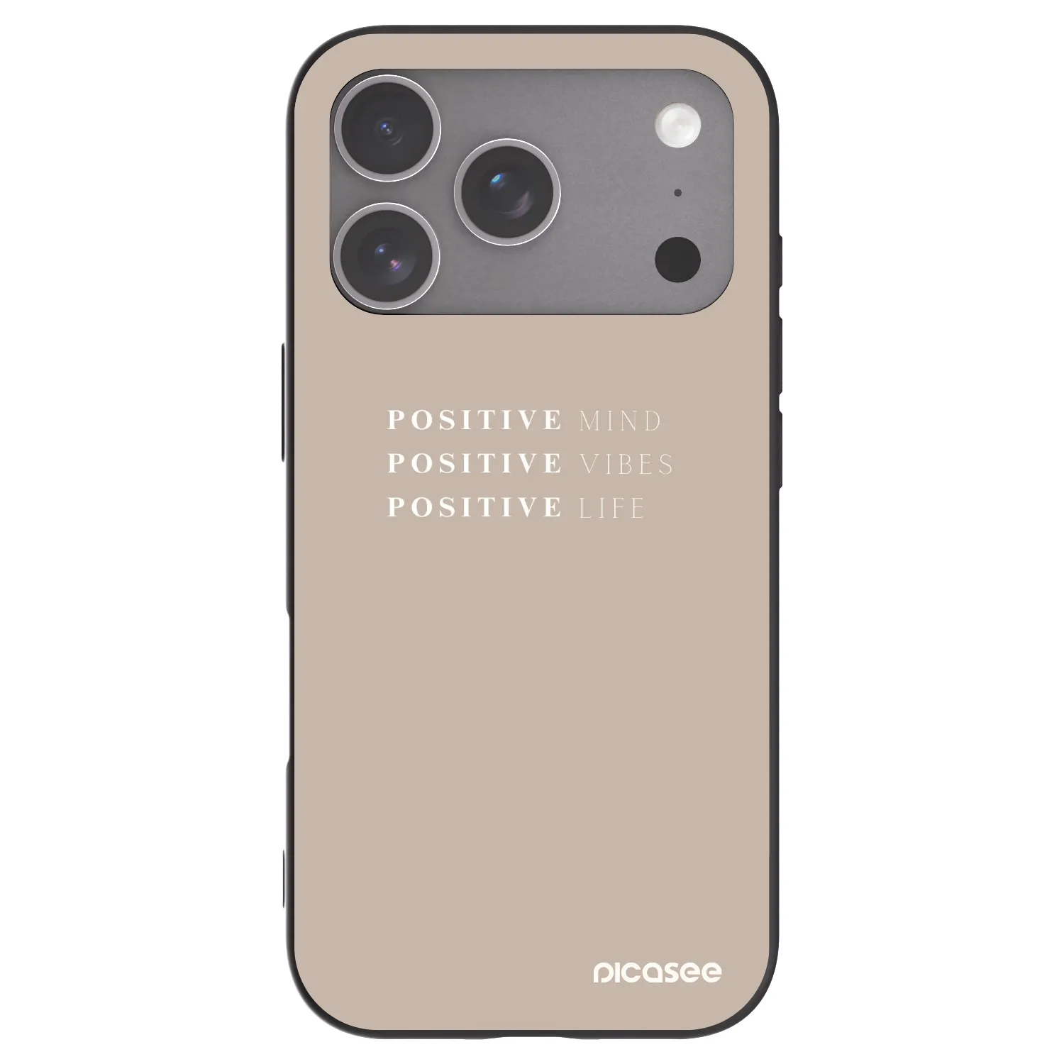 Picasee Μαύρη θήκη σιλικόνης για Apple iPhone 18 Pro - Positive Vibes