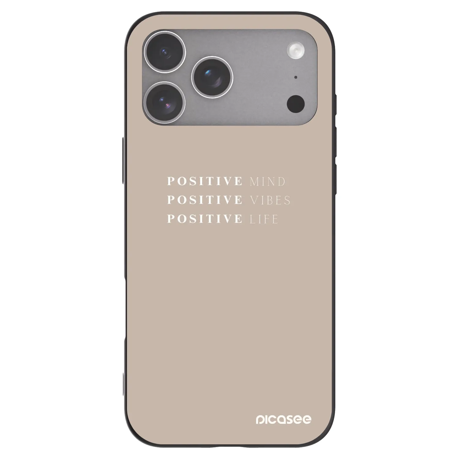 Picasee Μαύρη θήκη σιλικόνης για Apple iPhone 18 Pro Max - Positive Vibes