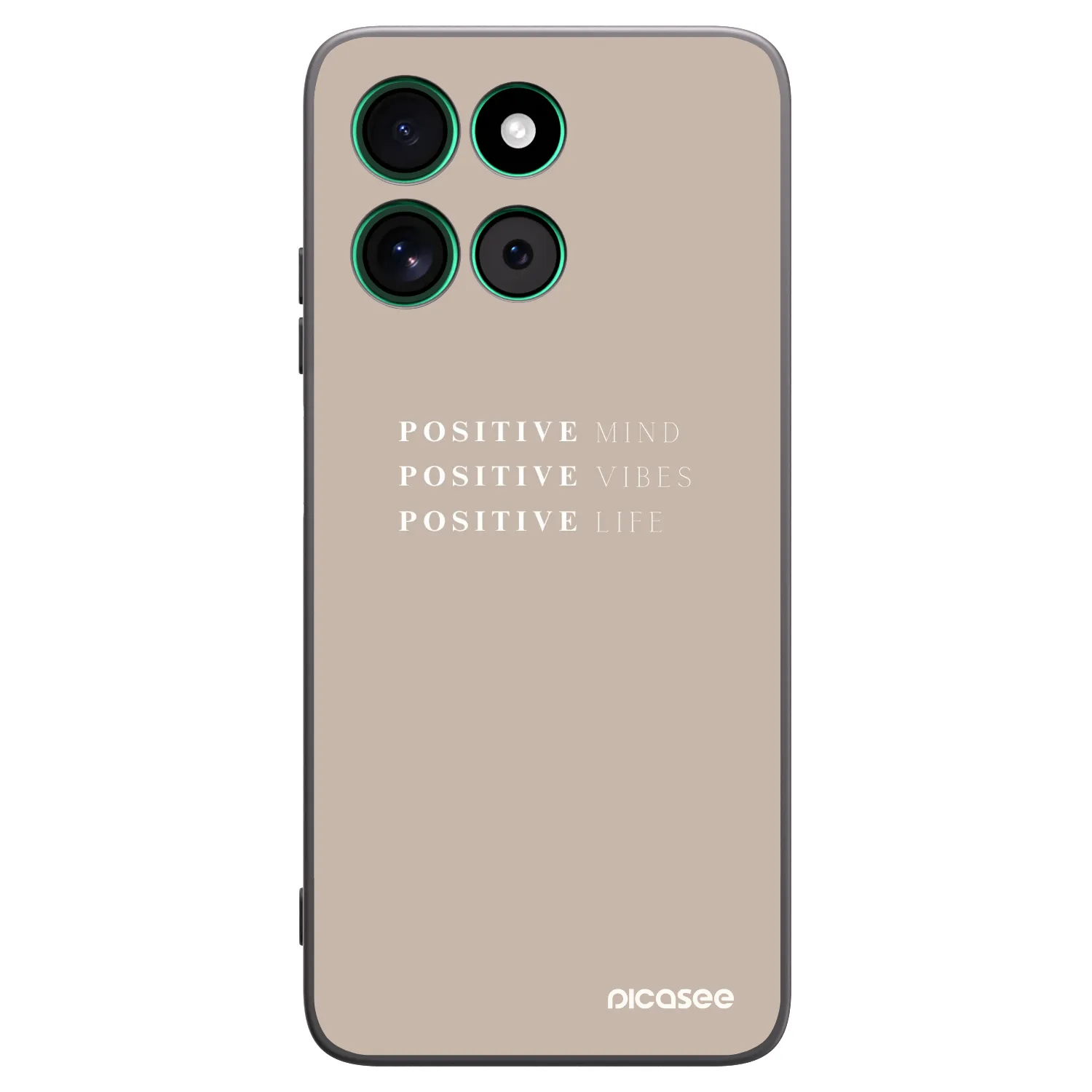 Picasee Μαύρη θήκη σιλικόνης για Motorola Moto G57 Power - Positive Vibes