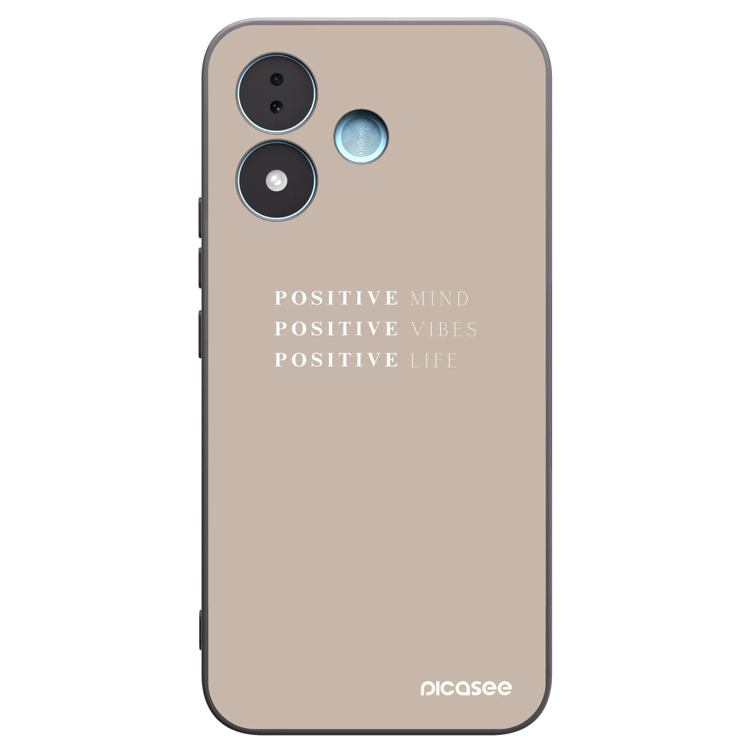 Picasee Μαύρη θήκη σιλικόνης για Xiaomi Redmi Note 17 5G - Positive Vibes