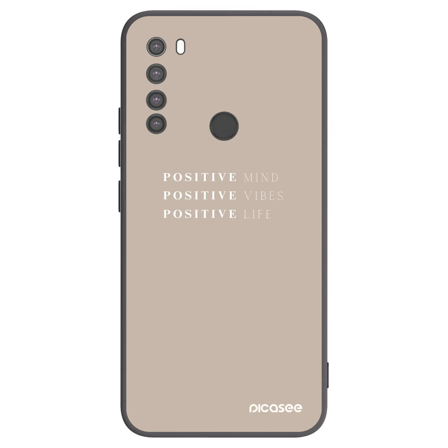 Picasee Μαύρη θήκη σιλικόνης για Xiaomi Redmi Note 8 - Positive Vibes