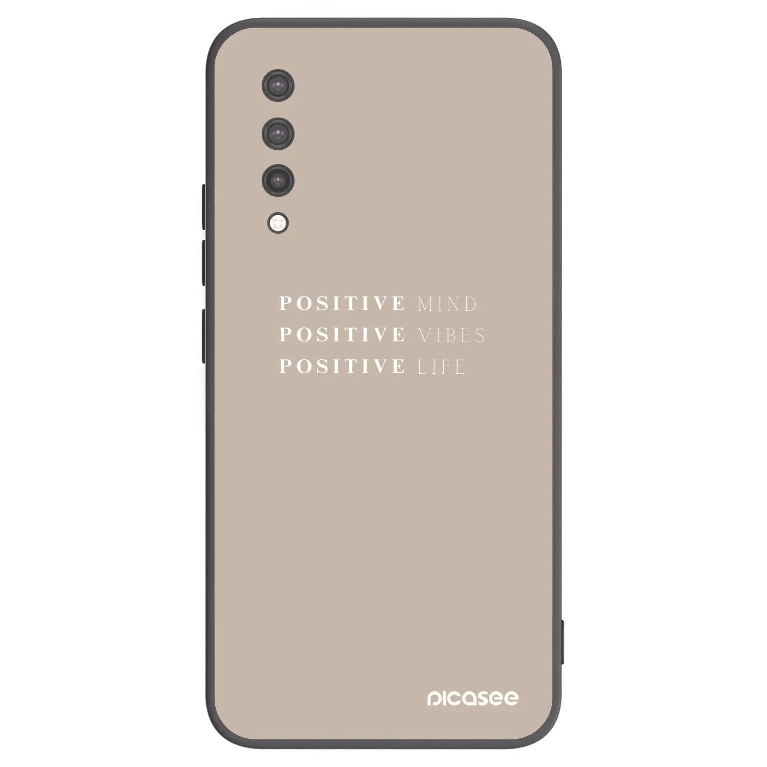 Picasee Μαύρη θήκη σιλικόνης για Xiaomi Mi 9 Lite - Positive Vibes