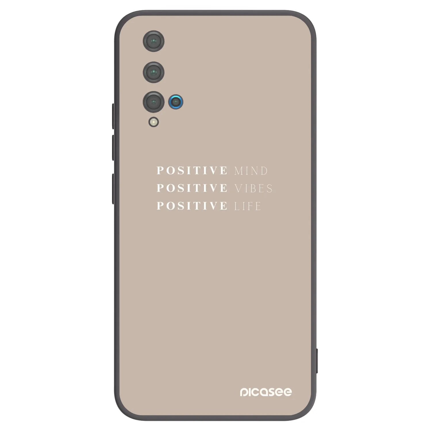 Picasee Μαύρη θήκη σιλικόνης για Huawei Nova 5T - Positive Vibes
