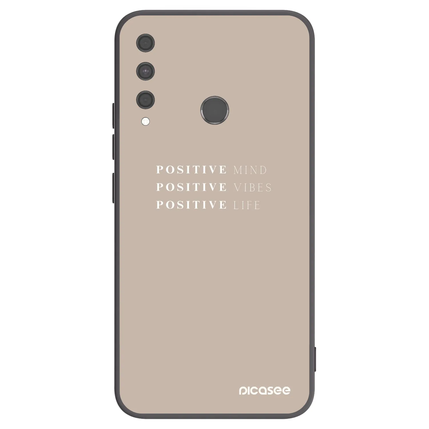Picasee Μαύρη θήκη σιλικόνης για Huawei P40 Lite E - Positive Vibes