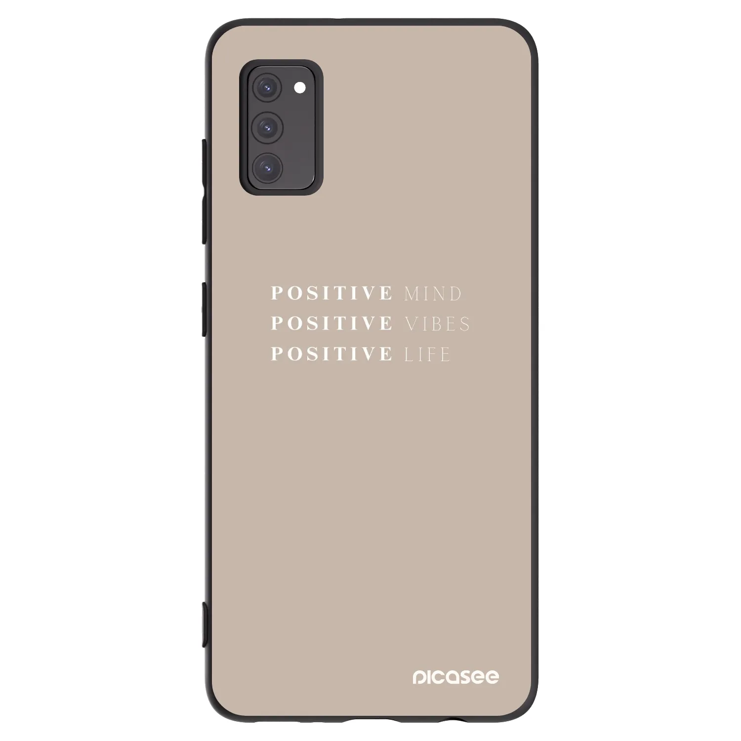 Picasee Μαύρη θήκη σιλικόνης για Samsung Galaxy A41 A415F - Positive Vibes
