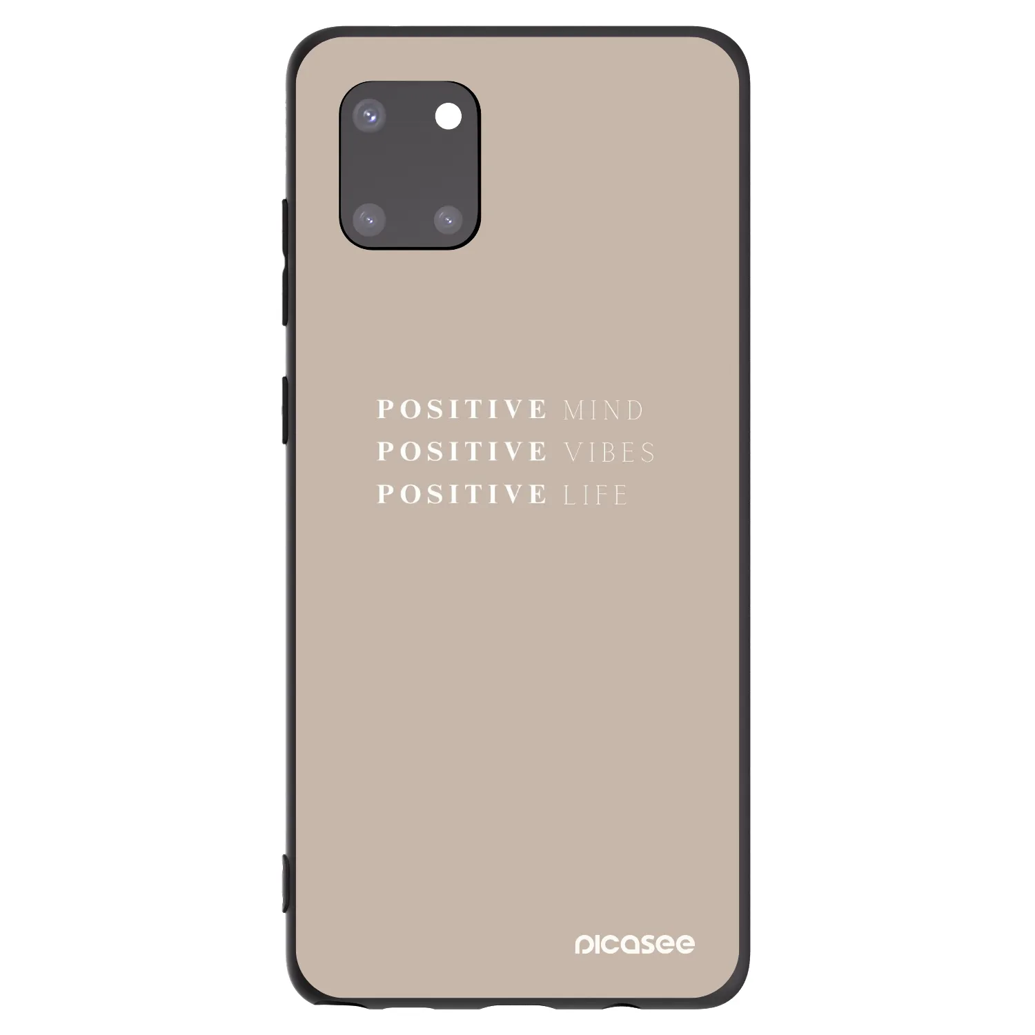 Picasee Μαύρη θήκη σιλικόνης για Samsung Galaxy Note 10 Lite N770F - Positive Vibes
