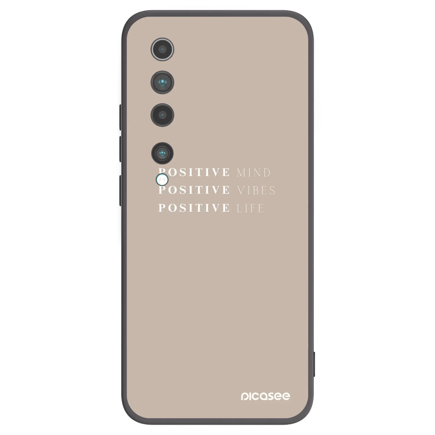 Picasee Μαύρη θήκη σιλικόνης για Xiaomi Mi 10 - Positive Vibes