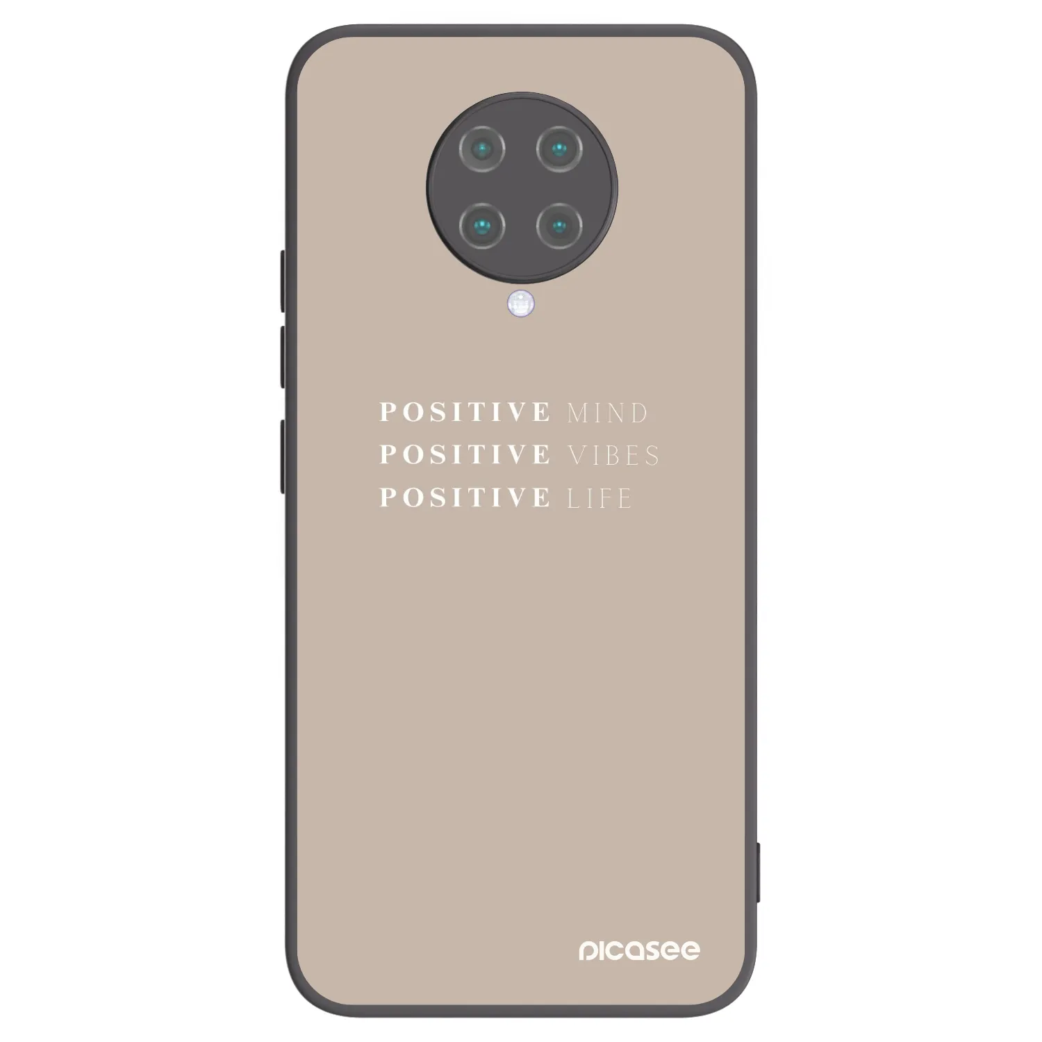 Picasee Μαύρη θήκη σιλικόνης για Xiaomi Poco F2 Pro - Positive Vibes