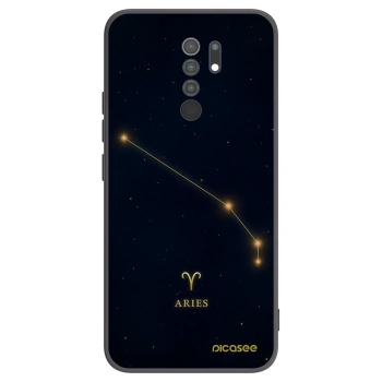 Picasee Μαύρη θήκη σιλικόνης για Xiaomi Redmi 9 - ARIES