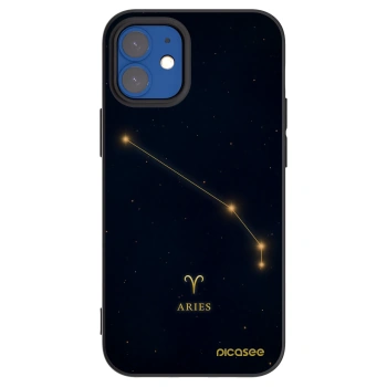 Picasee Μαύρη θήκη σιλικόνης για Apple iPhone 12 mini - ARIES