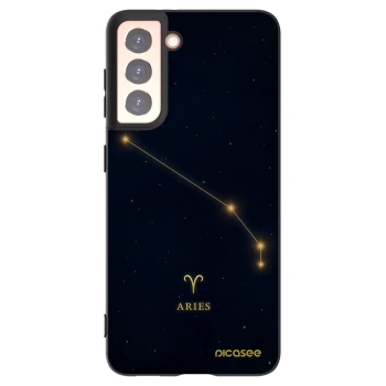 Picasee Μαύρη θήκη σιλικόνης για Samsung Galaxy S21 5G G991B - ARIES