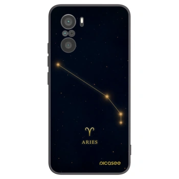 Picasee Μαύρη θήκη σιλικόνης για Xiaomi Poco F3 - ARIES