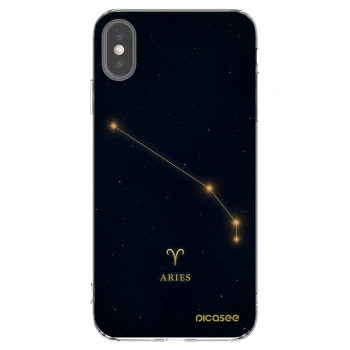 Picasee διαφανής θήκη σιλικόνης Apple iPhone XS Max - ARIES