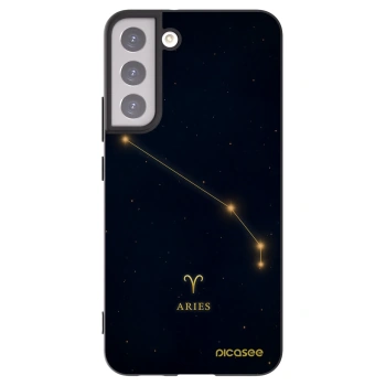 Picasee Μαύρη θήκη σιλικόνης για Samsung Galaxy S22+ 5G - ARIES