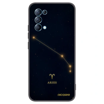 Picasee Μαύρη θήκη σιλικόνης για OPPO A16s - ARIES