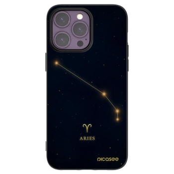 Picasee Μαύρη θήκη σιλικόνης για Apple iPhone 14 Pro Max - ARIES