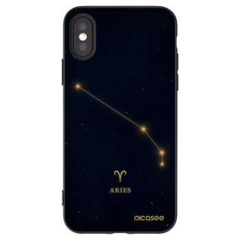 Picasee Μαύρη θήκη σιλικόνης για Apple iPhone X/XS - ARIES