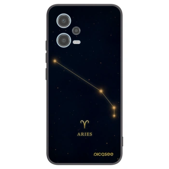 Picasee Μαύρη θήκη σιλικόνης για Xiaomi Redmi Note 12 5G - ARIES