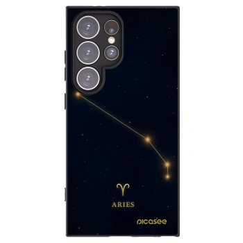 Picasee Μαύρη θήκη σιλικόνης για Samsung Galaxy S24 Ultra S928B 5G - ARIES