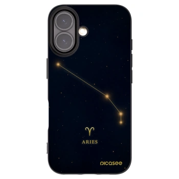 Picasee Μαύρη θήκη σιλικόνης για Apple iPhone 16 - ARIES