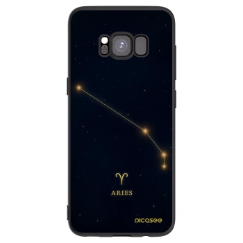 Picasee Μαύρη θήκη σιλικόνης για Samsung Galaxy S8 G950F - ARIES