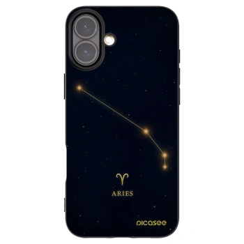 Picasee Μαύρη θήκη σιλικόνης για Apple iPhone 16 Plus - ARIES