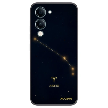 Picasee Μαύρη θήκη σιλικόνης για Vivo Y29s 5G - ARIES