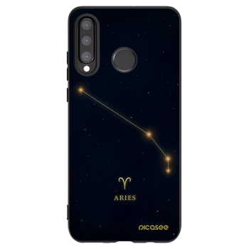 Picasee Μαύρη θήκη σιλικόνης για Huawei P30 Lite - ARIES