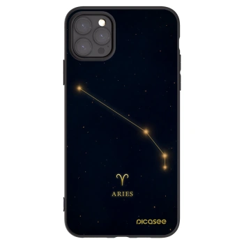 Picasee Μαύρη θήκη σιλικόνης για Apple iPhone 11 Pro Max - ARIES