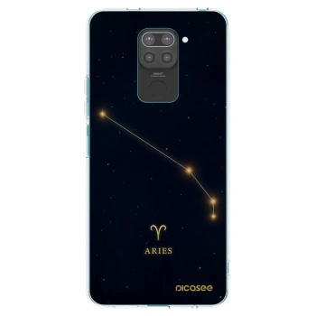 Picasee Μαύρη θήκη σιλικόνης για Xiaomi Redmi Note 9 - ARIES