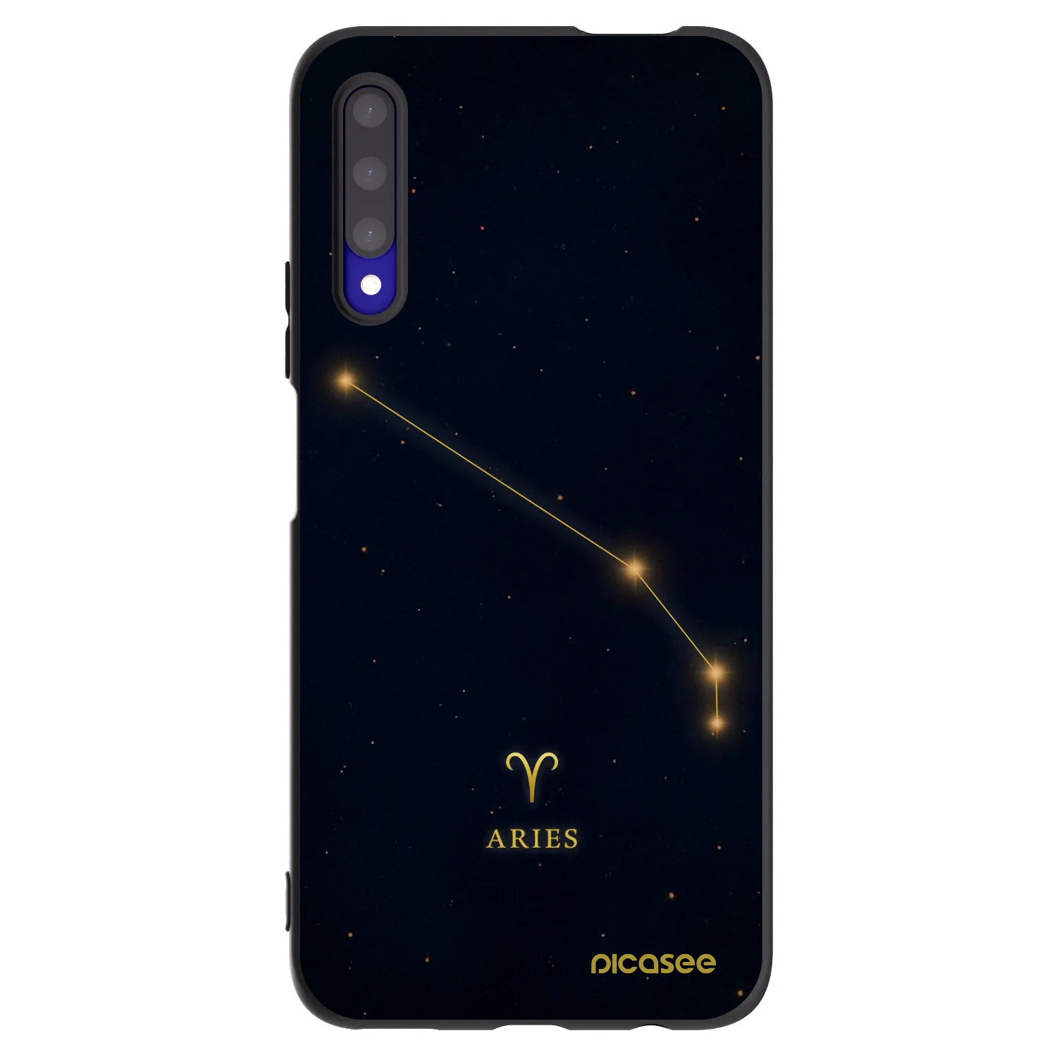 Picasee Μαύρη θήκη σιλικόνης για Honor 9X Pro - ARIES