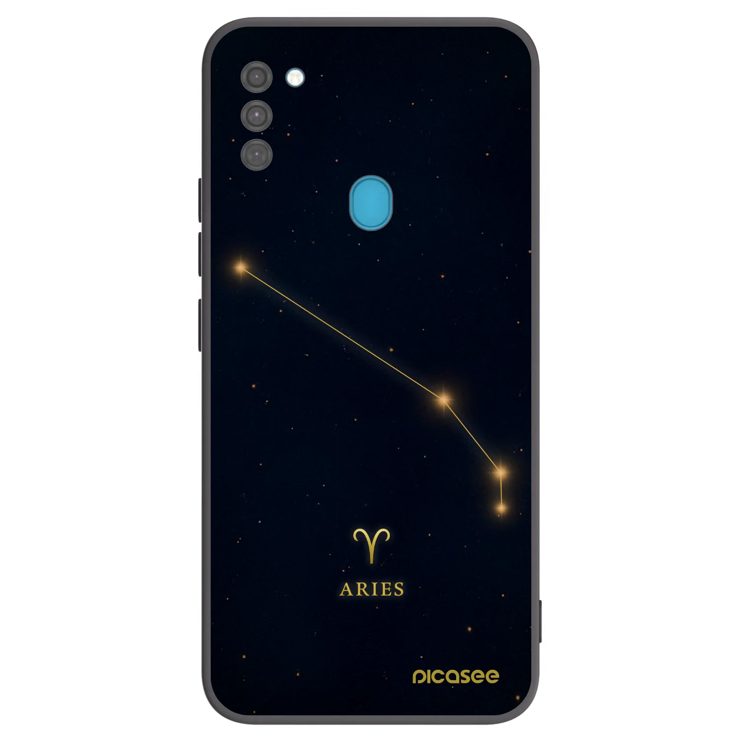 Picasee Μαύρη θήκη σιλικόνης για Samsung Galaxy M11 - ARIES