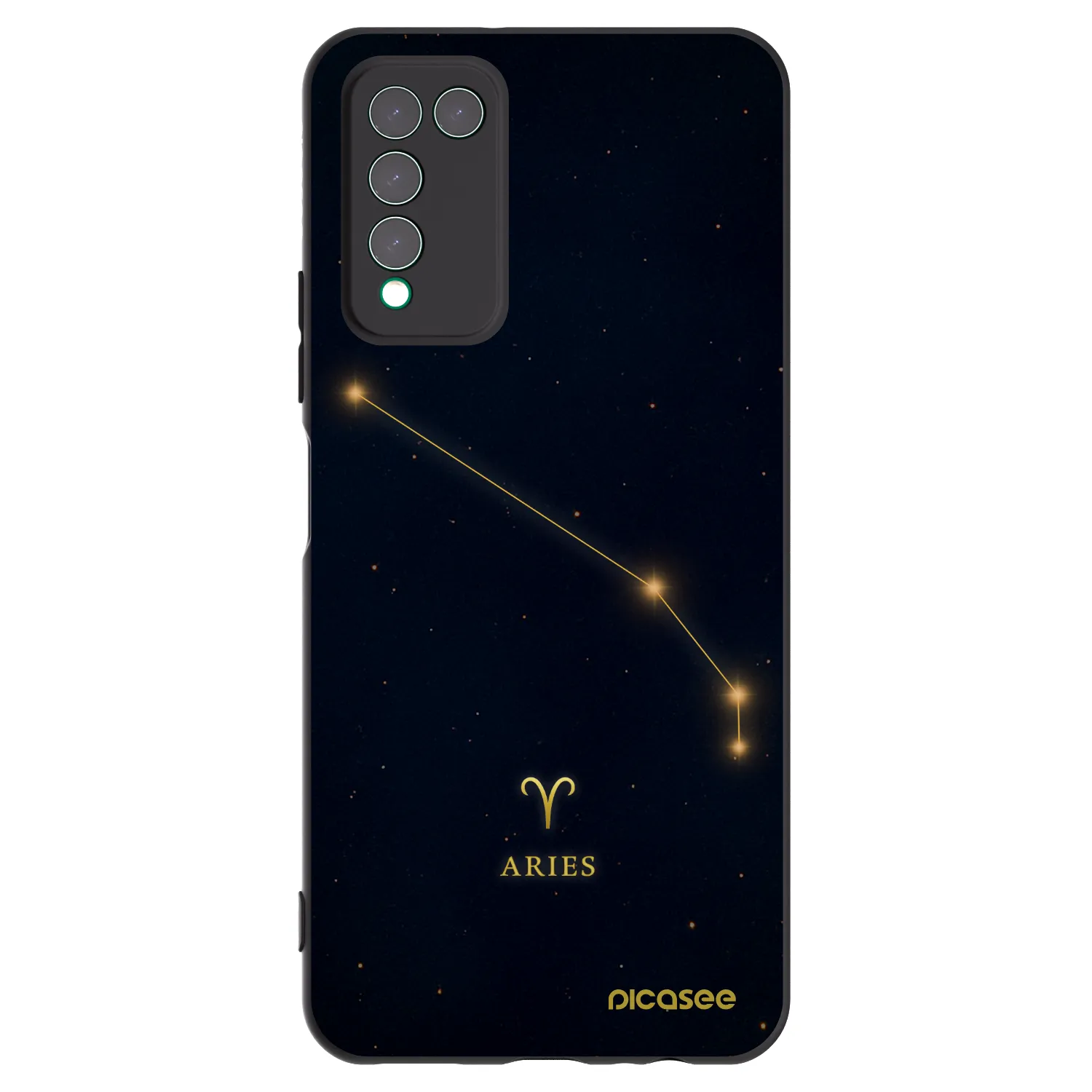 Picasee Μαύρη θήκη σιλικόνης για Honor 10X Lite - ARIES