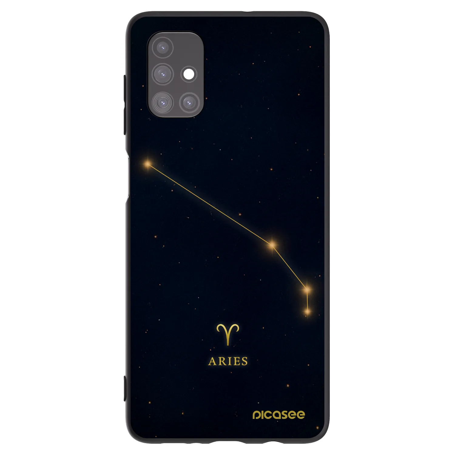 Picasee Μαύρη θήκη σιλικόνης για Samsung Galaxy M51 M515F - ARIES