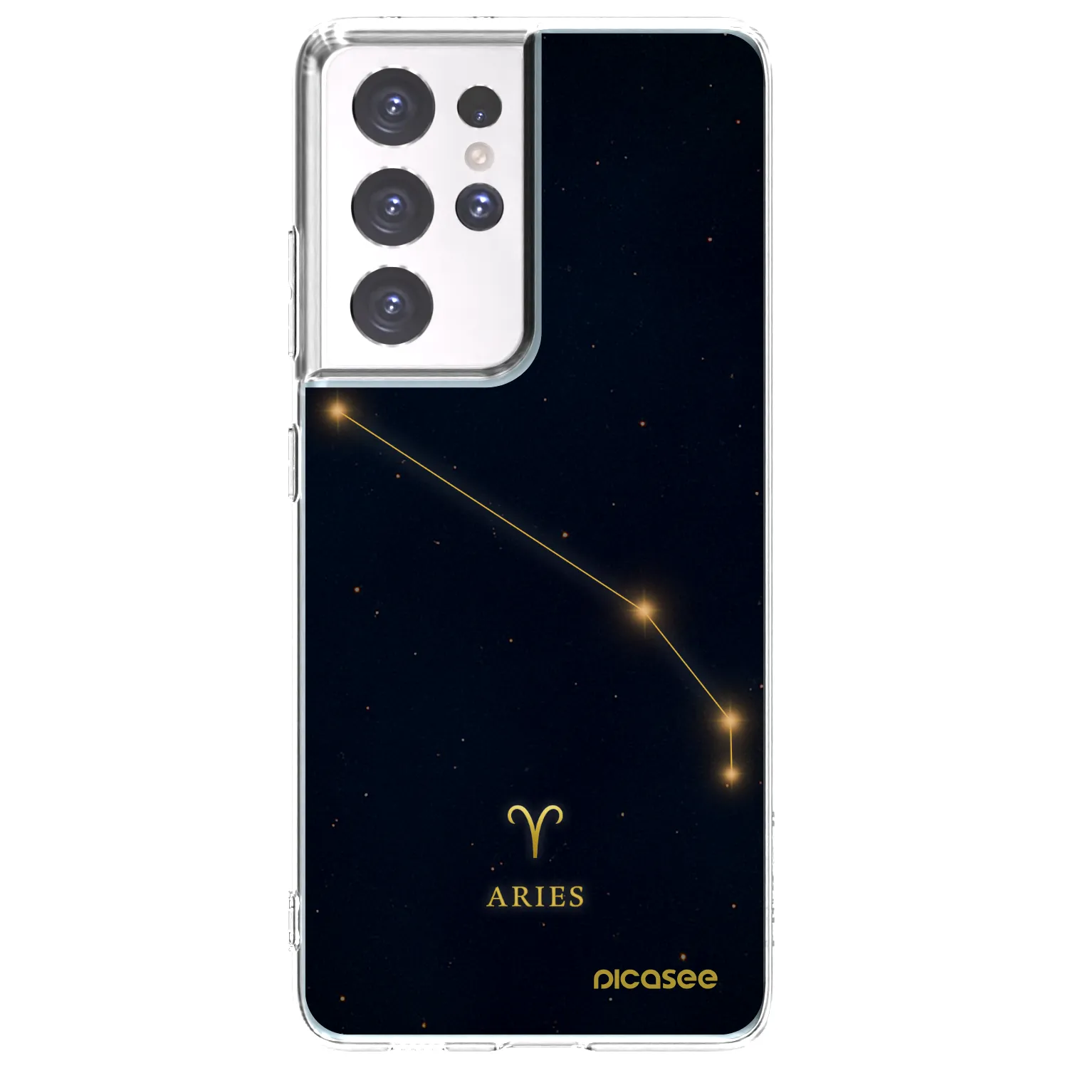 Picasee διαφανής θήκη σιλικόνης Samsung Galaxy S21 Ultra 5G G998B - ARIES