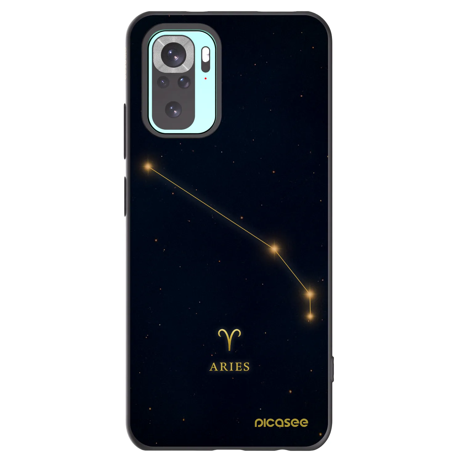 Picasee Μαύρη θήκη σιλικόνης για Xiaomi Redmi Note 10 Pro - ARIES