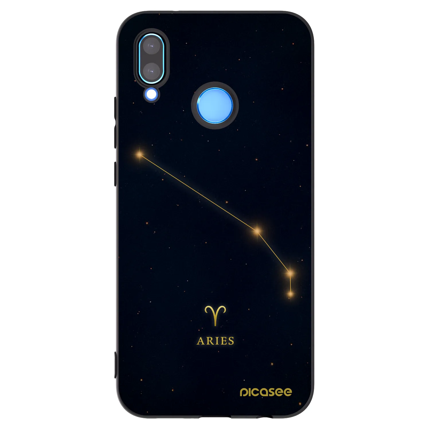 Picasee Μαύρη θήκη σιλικόνης για Huawei P20 Lite - ARIES